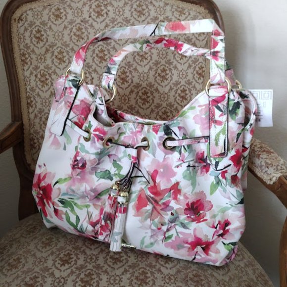New Liz Claiborne Beautiful Spring Flower Hobo Shoulder Handbag - Picture 4 of 5